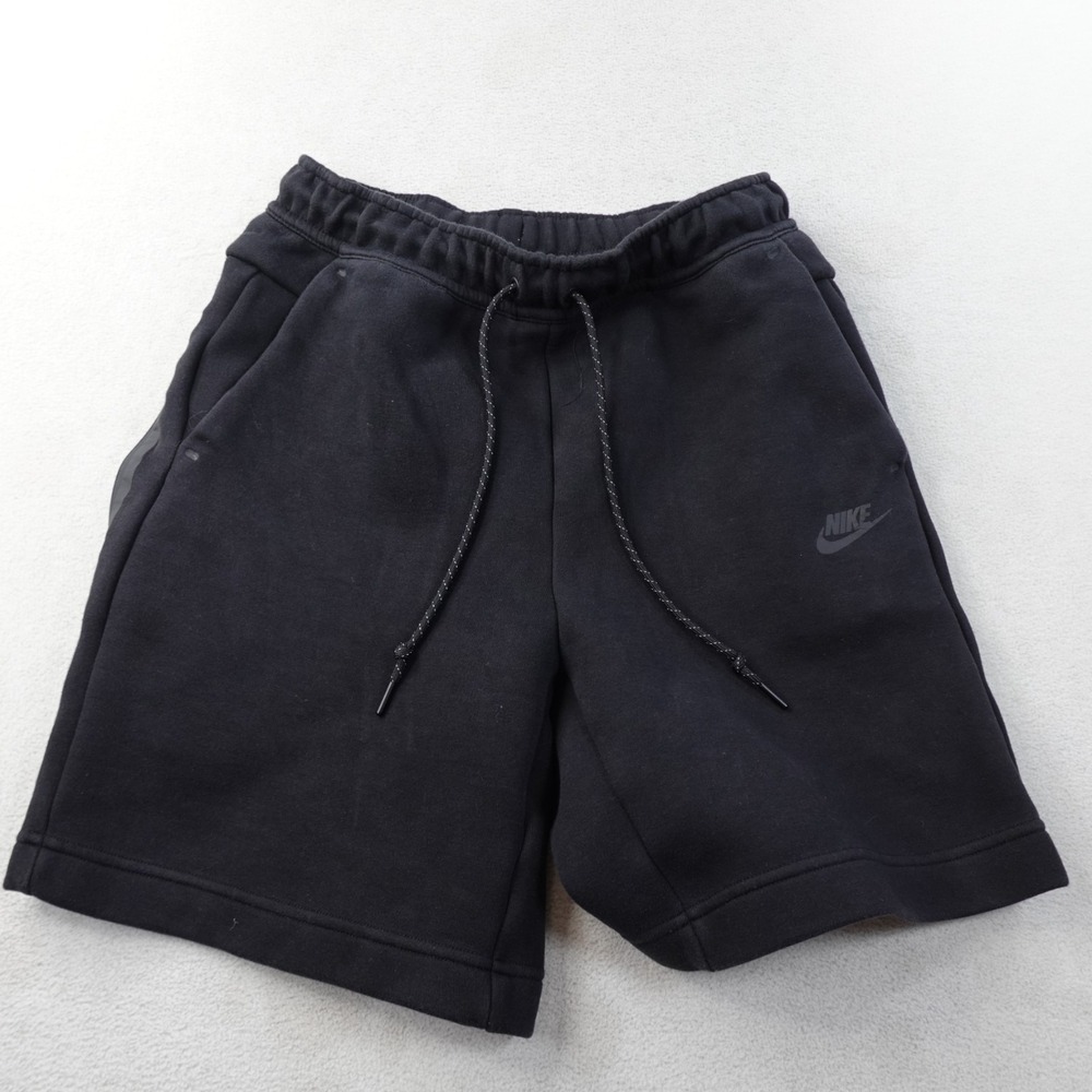 Nike Tech Fleece Shorts Mens Medium Black Drawstring Jogger IM0693